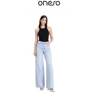 ONESO Classic Mid Rise Wide Leg Jeans NWT SIZE 24